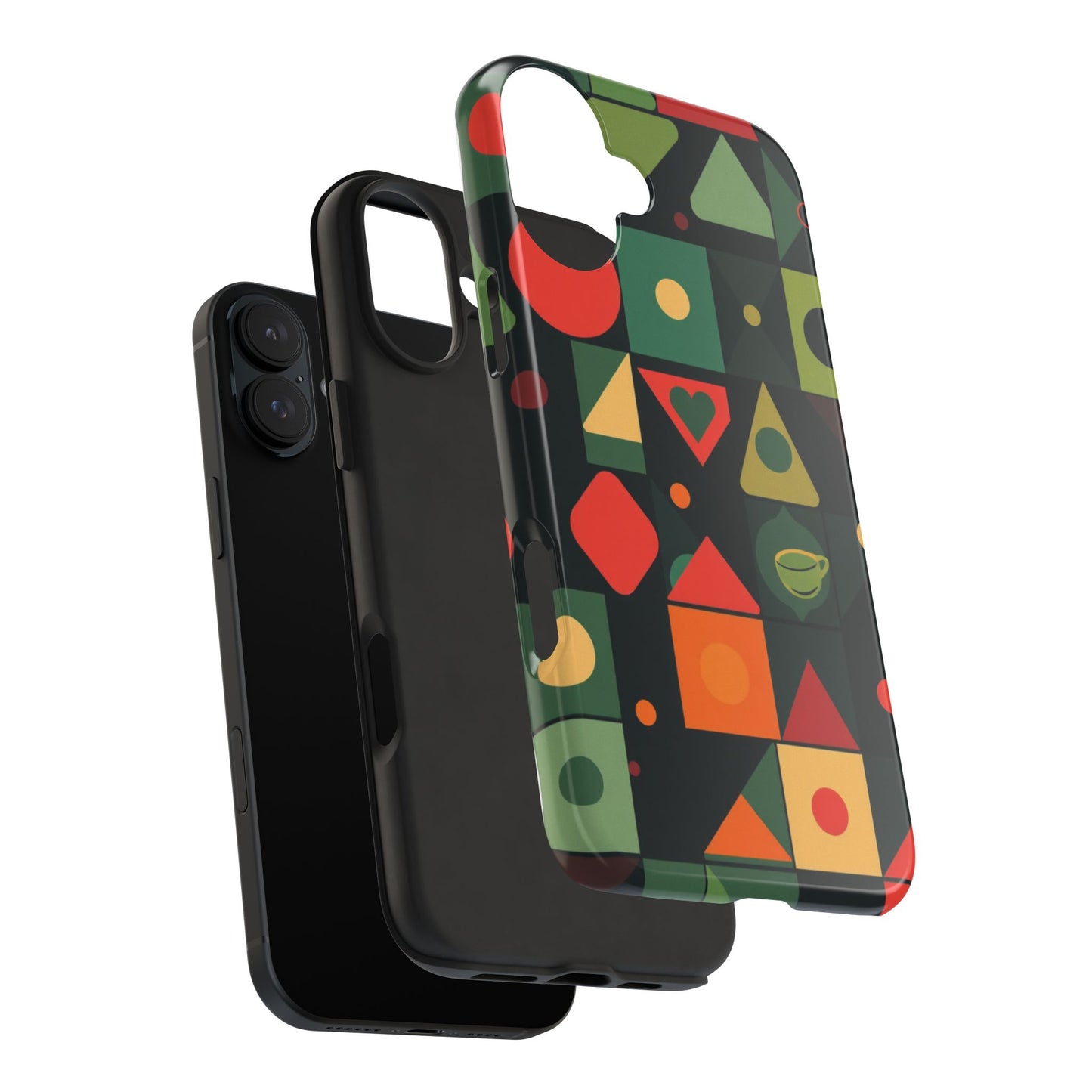 Vibrant Geometric Tough Phone Cases – Stylish Protection for Trendsetters - for iPhone