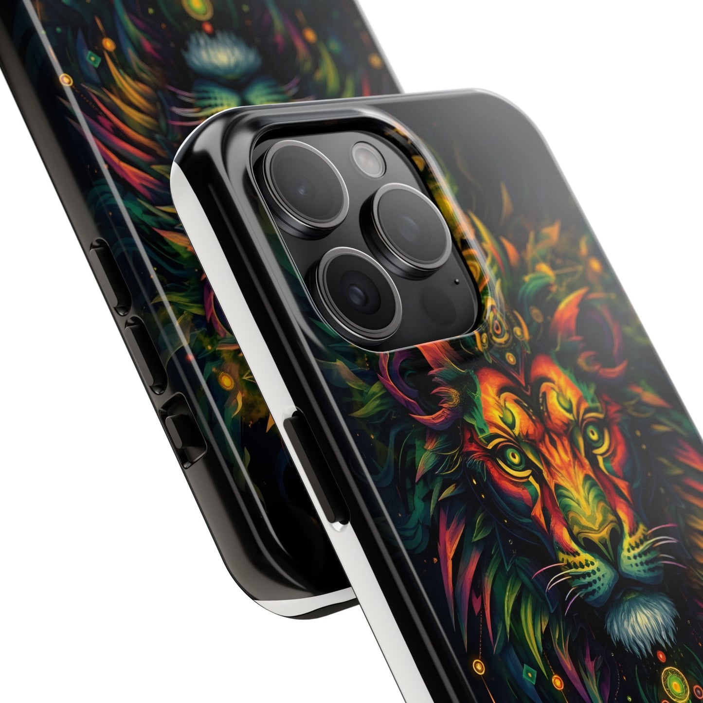 Vibrant Mystical Lion Art Tough Phone Case - Bold Protector for Animal Lovers - for iPhone
