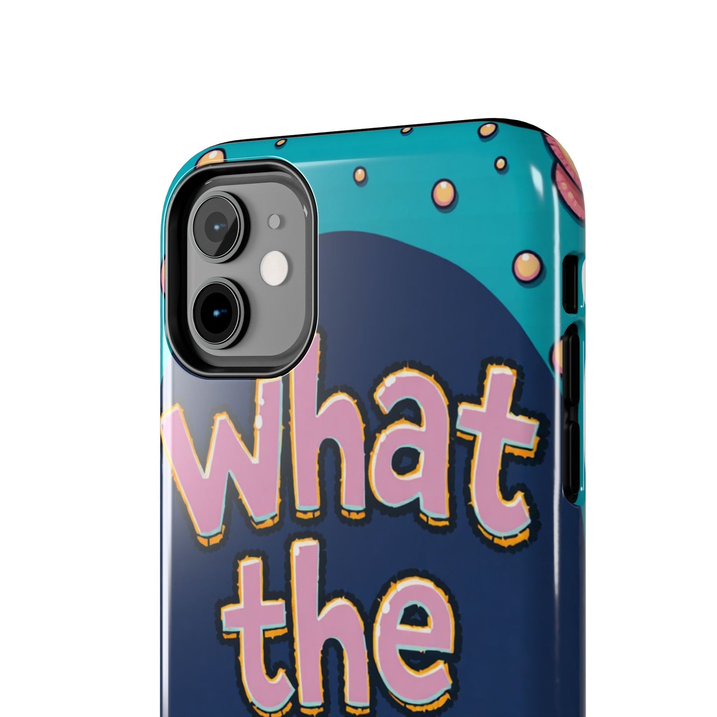 Playful Tough Phone Case - "What the Fish" Design
