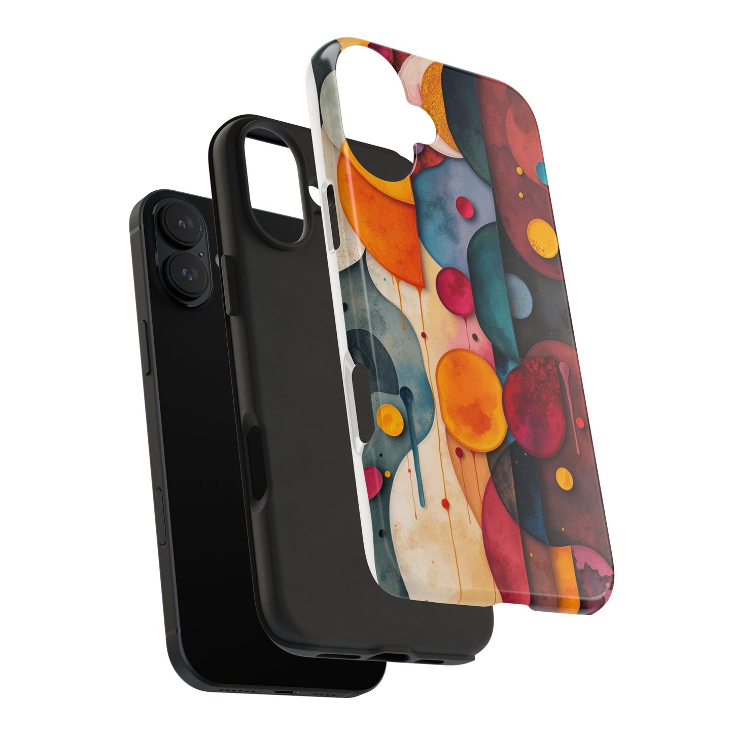 Artistic Tough Phone Cases - Colorful Abstract Design for Trendy Protection - for iPhone