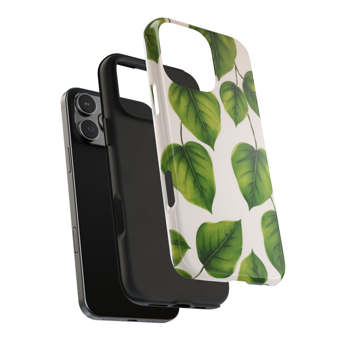 Tough Phone Cases with Green Leaf Design | Eco-Friendly Protection for Nature Lovers