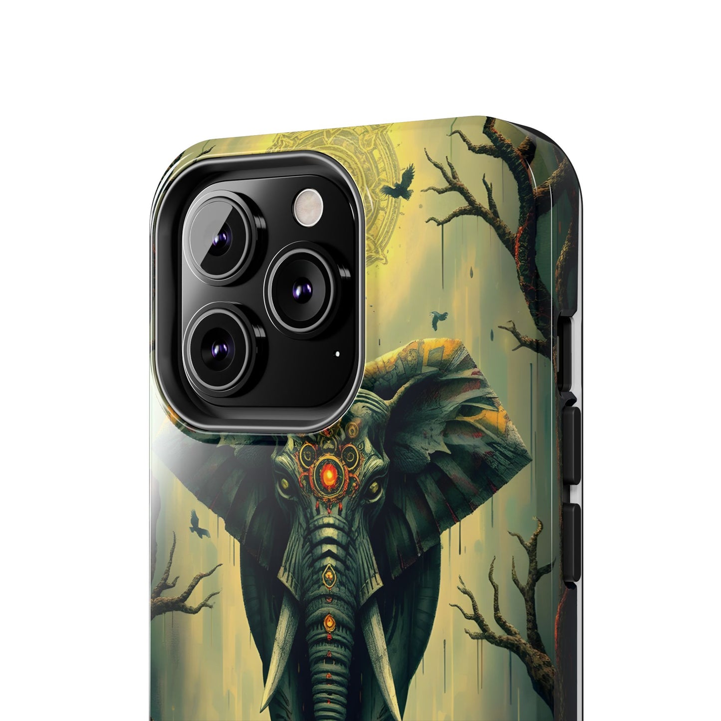Mystical Forest Elephant Tough Phone Case | Vibrant Design for Nature Lovers - for iPhone
