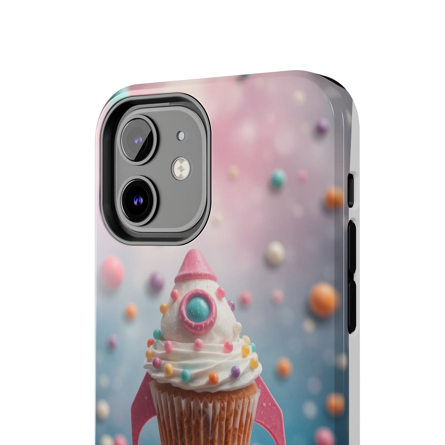 Whimsical Rocket Cupcake Phone Case - Fun Protective Case for Kids and Teens