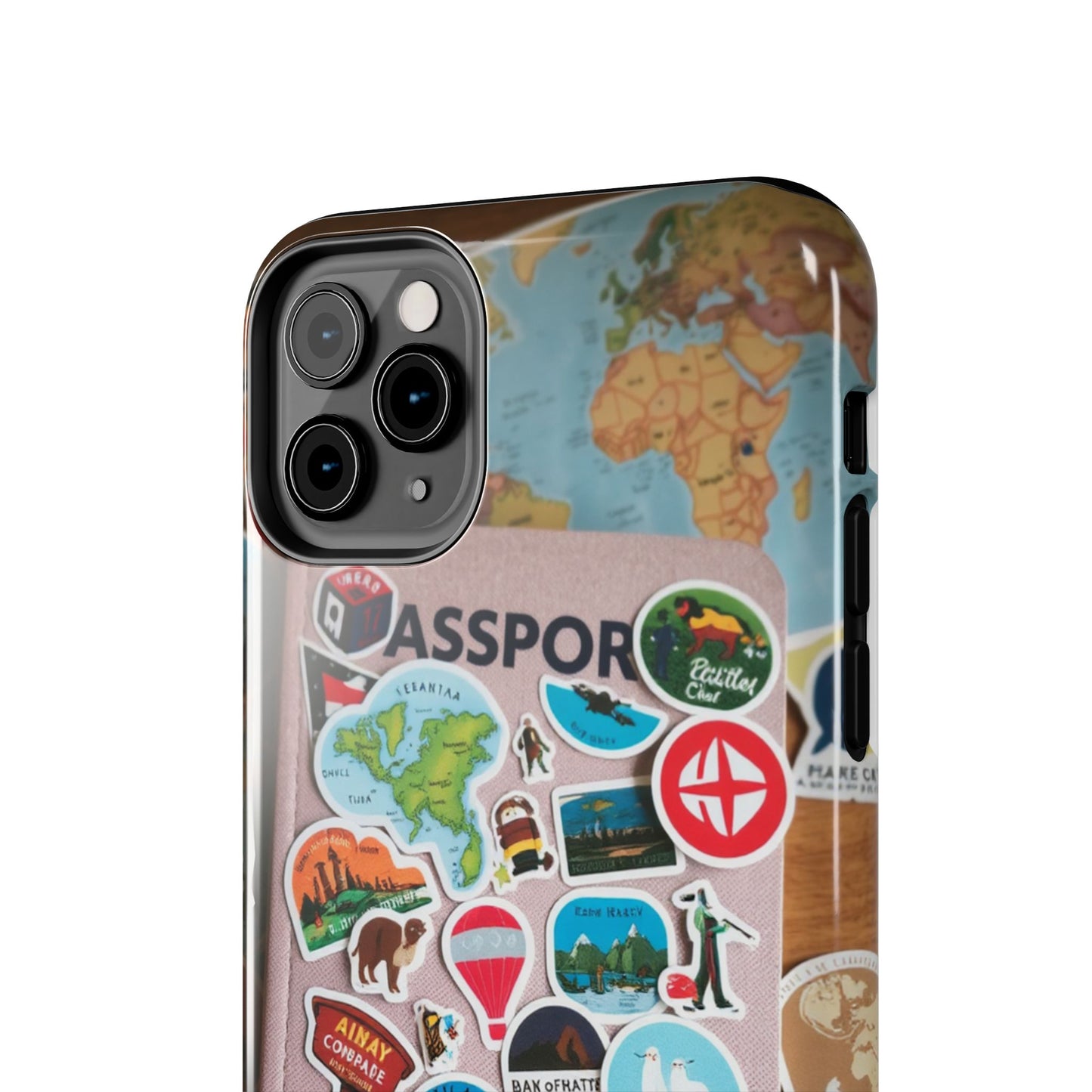Adventure Stickers Phone Case - Tough Protection for Travel Lovers