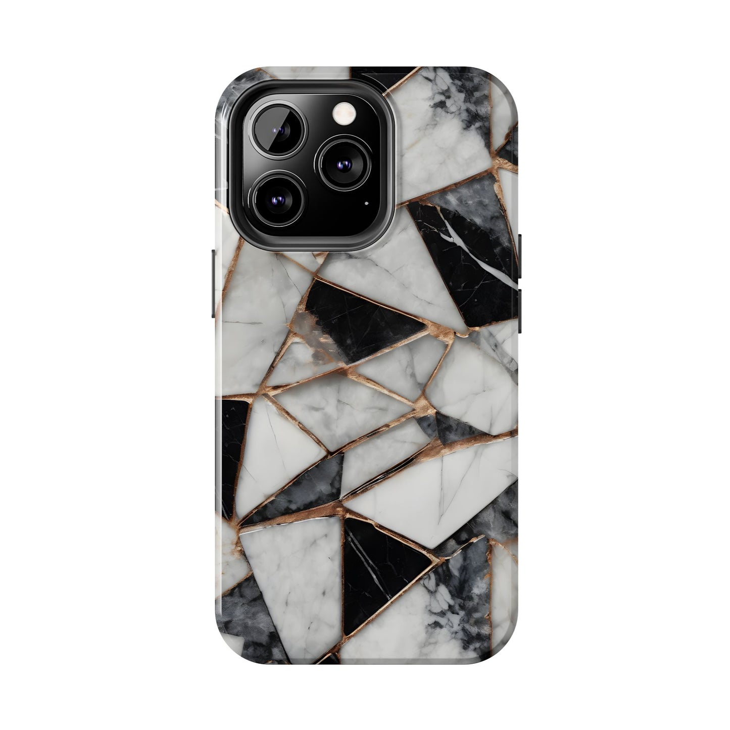 Elegant Marble Tough Phone Case - Stylish Protection for iPhone