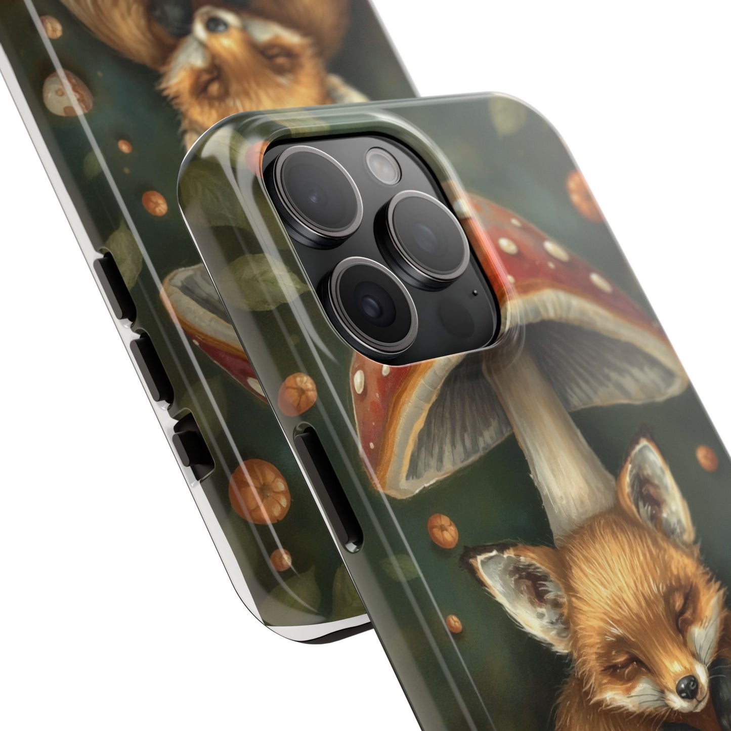 Cute Fox & Mushroom Phone Case - Tough Protective Cover