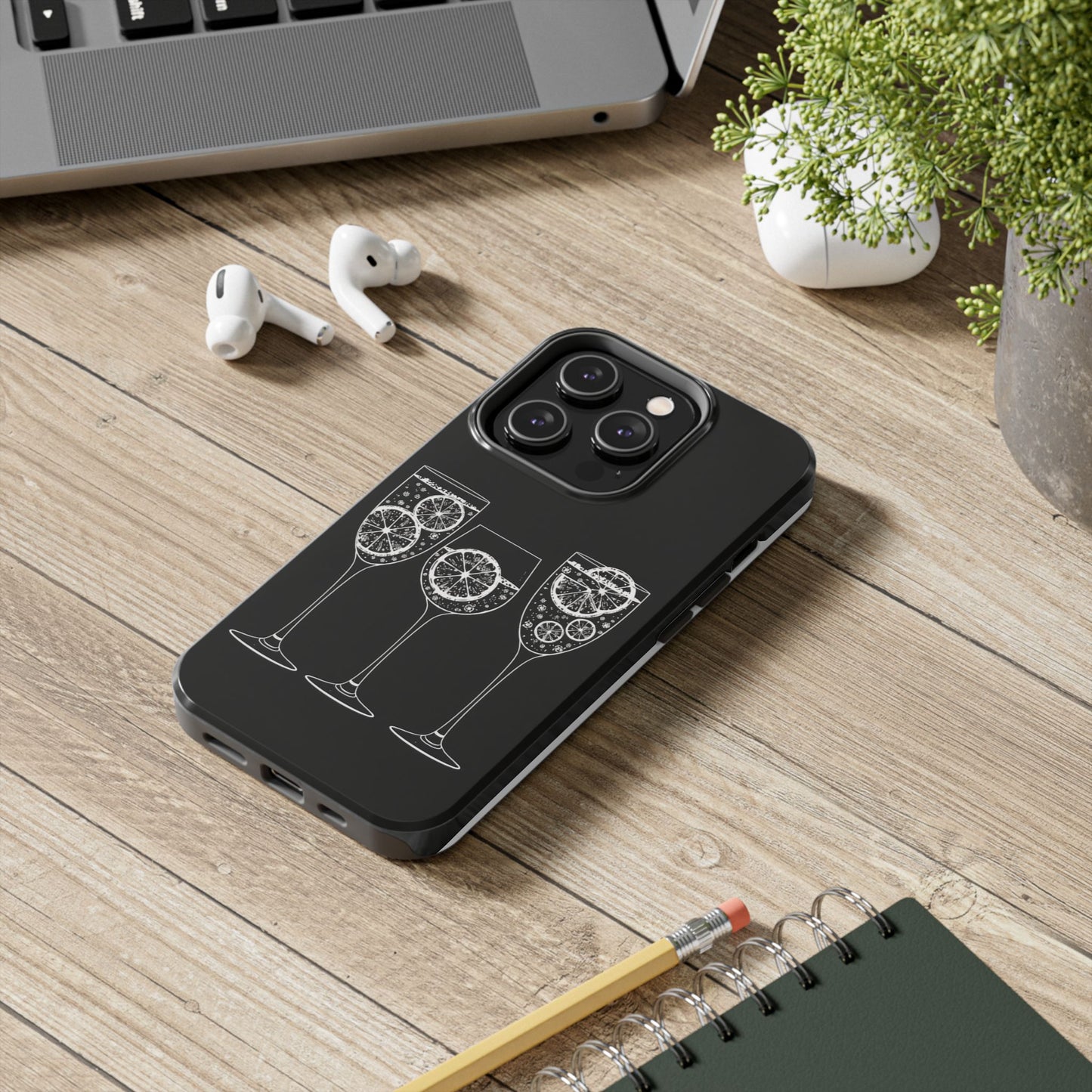 Stylish Tough Phone Cases with Citrus Glass Design, Protective Cases for Parties, Summer Events, and Everyday Use