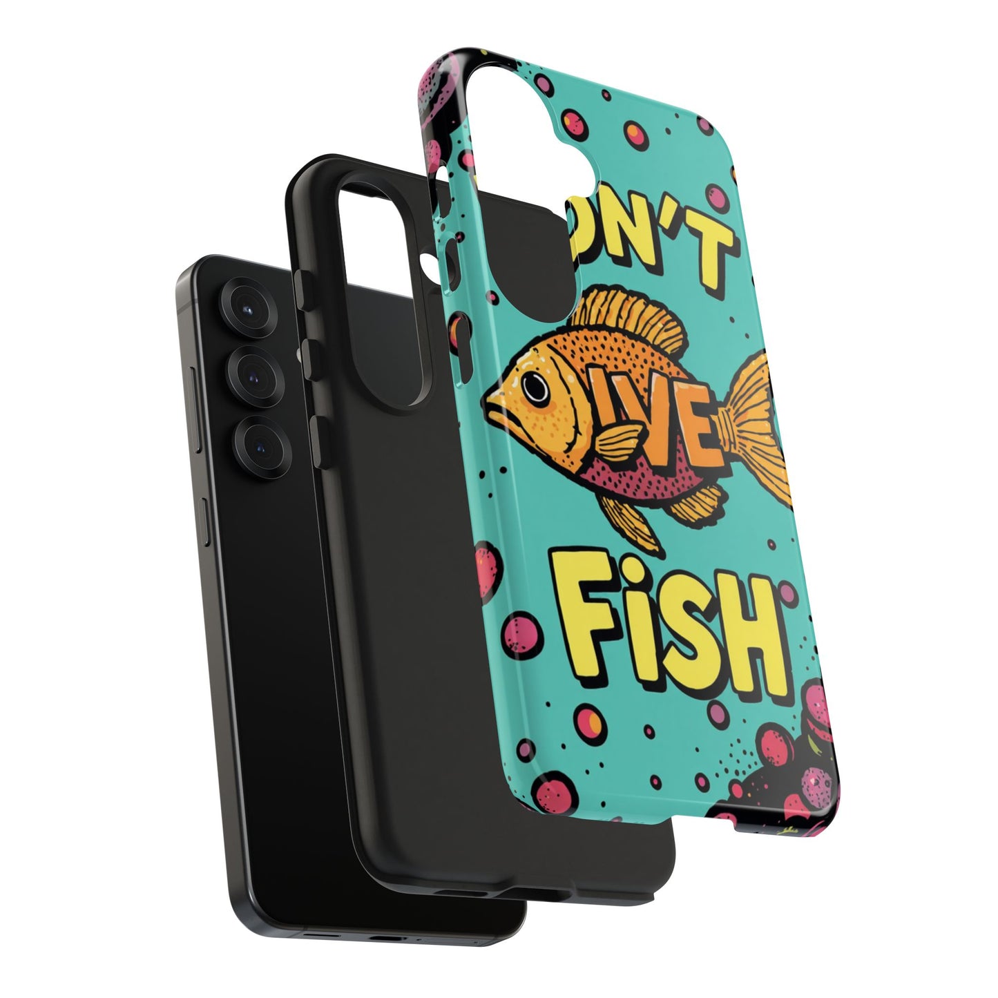 Catchy Fish-Themed Tough Phone Cases, Unique Gift for Fish Lovers, Durable Protection for Phones, Fun Aquatic Design, Ideal for Holidays