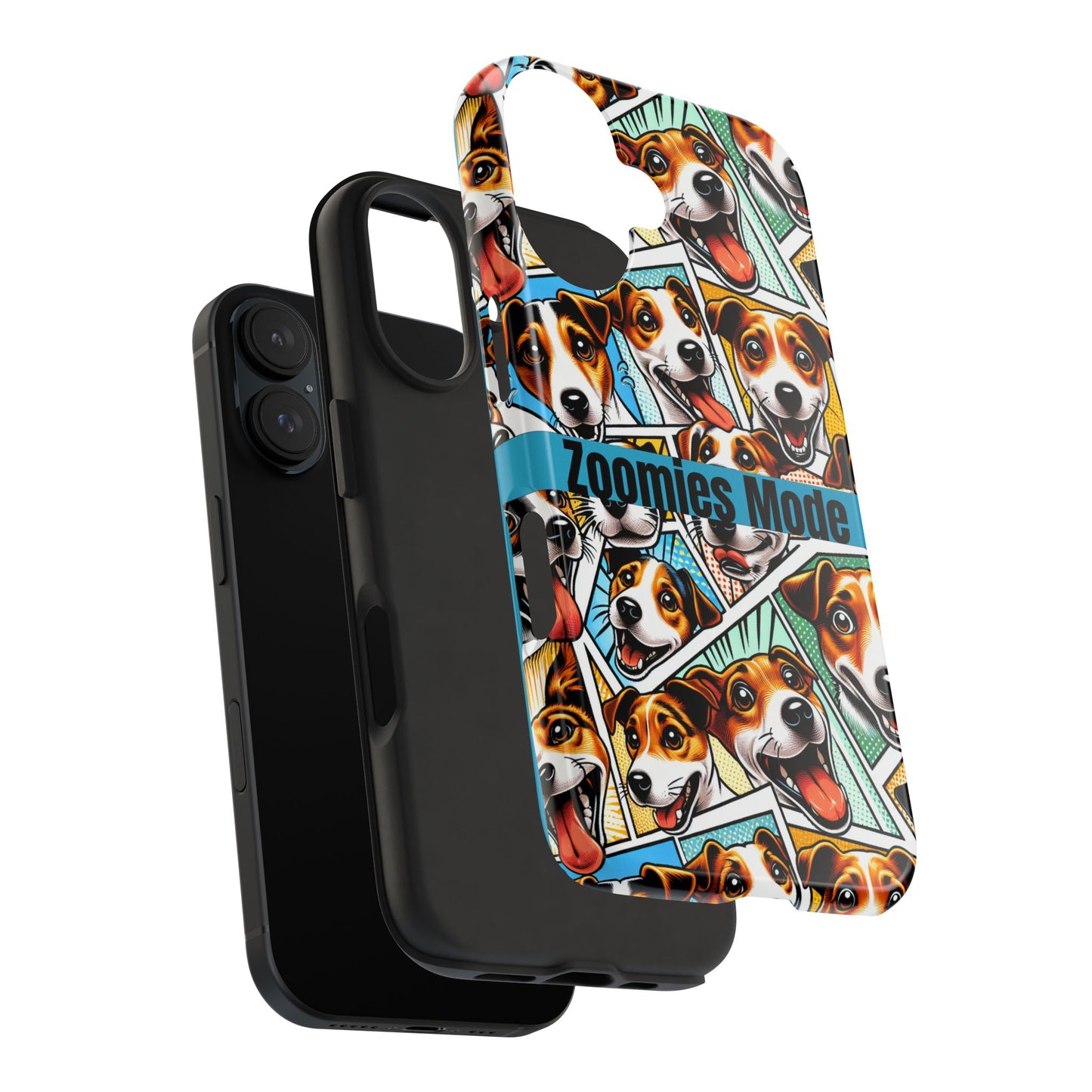 Zoomies Mode Jack Russell Tough Phone Case - Fun Dog Design Case for iPhone