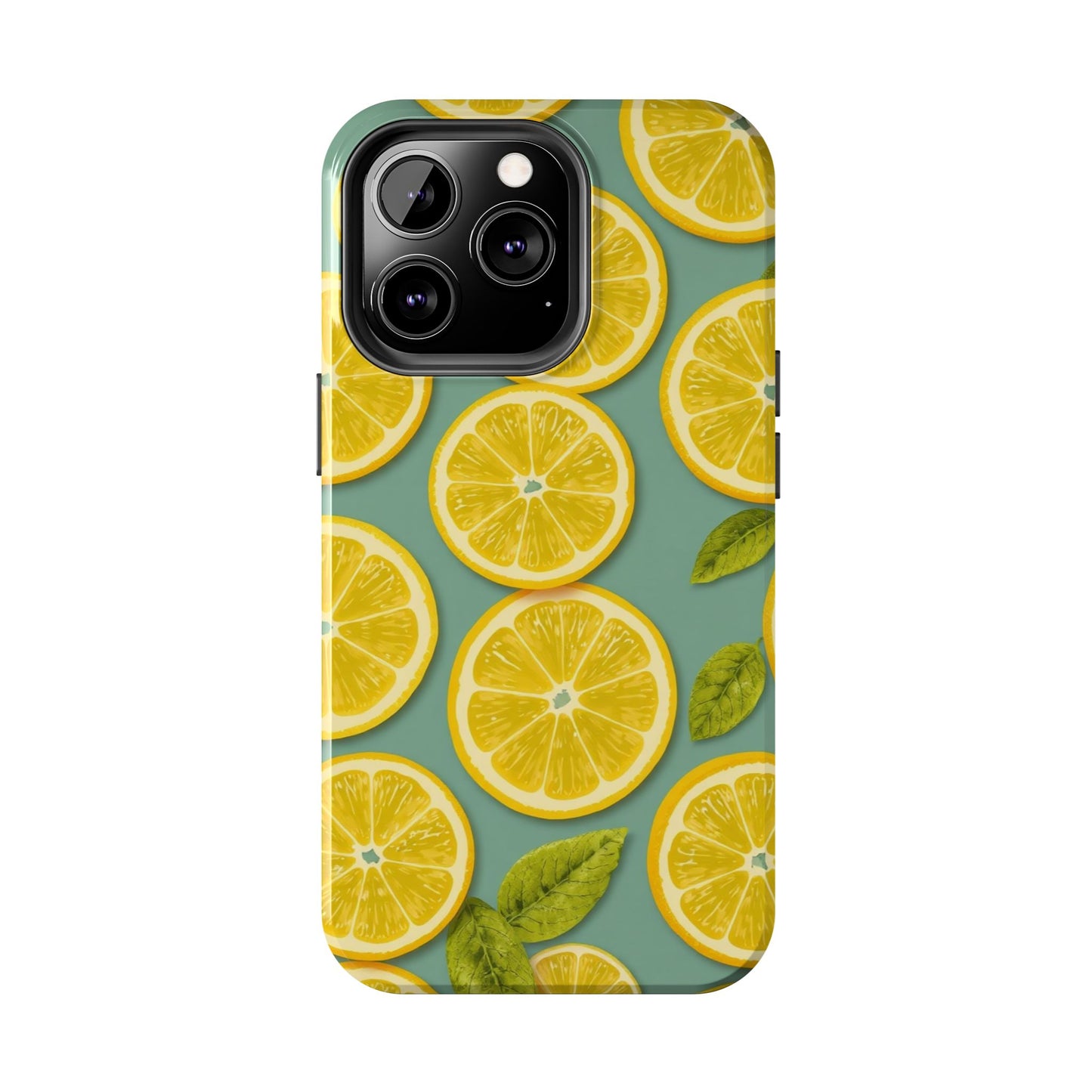 Tough Lemon Pattern Phone Case - Vibrant Citrus Design for Summer Vibes - for iPhone