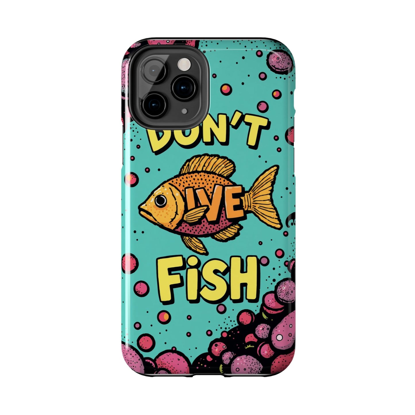 Catchy Fish-Themed Tough Phone Cases, Unique Gift for Fish Lovers, Durable Protection for Phones, Fun Aquatic Design, Ideal for Holidays