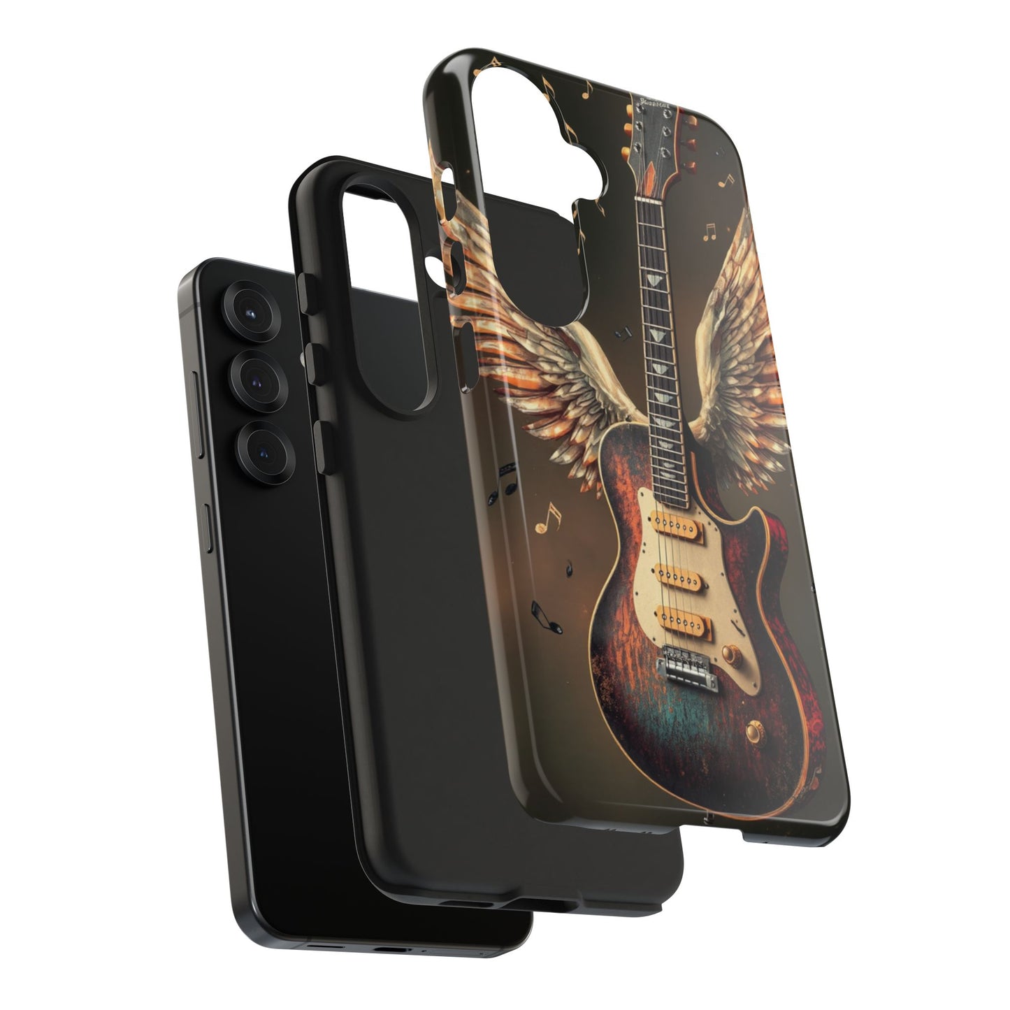 Inspirational Guitar Wing Phone Case - Tough Protection for Music Lovers