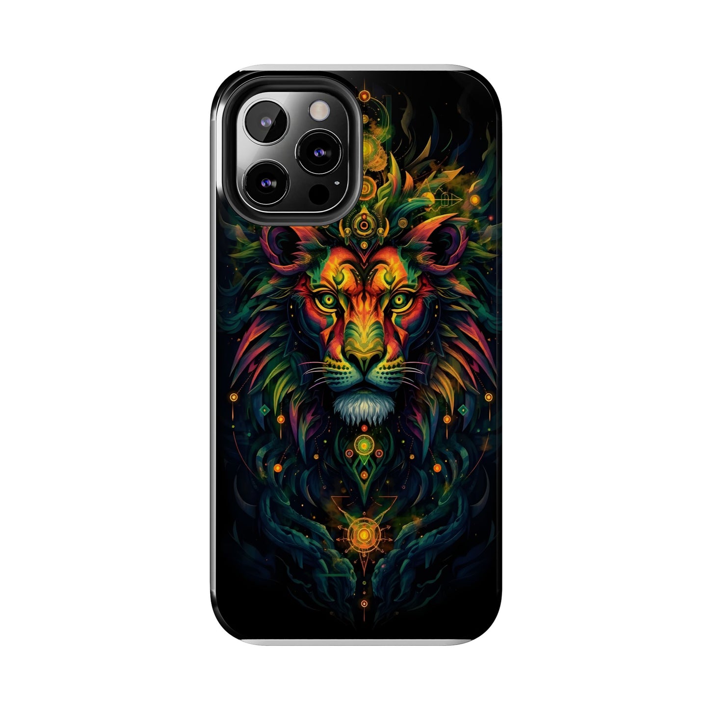 Vibrant Mystical Lion Art Tough Phone Case - Bold Protector for Animal Lovers - for iPhone