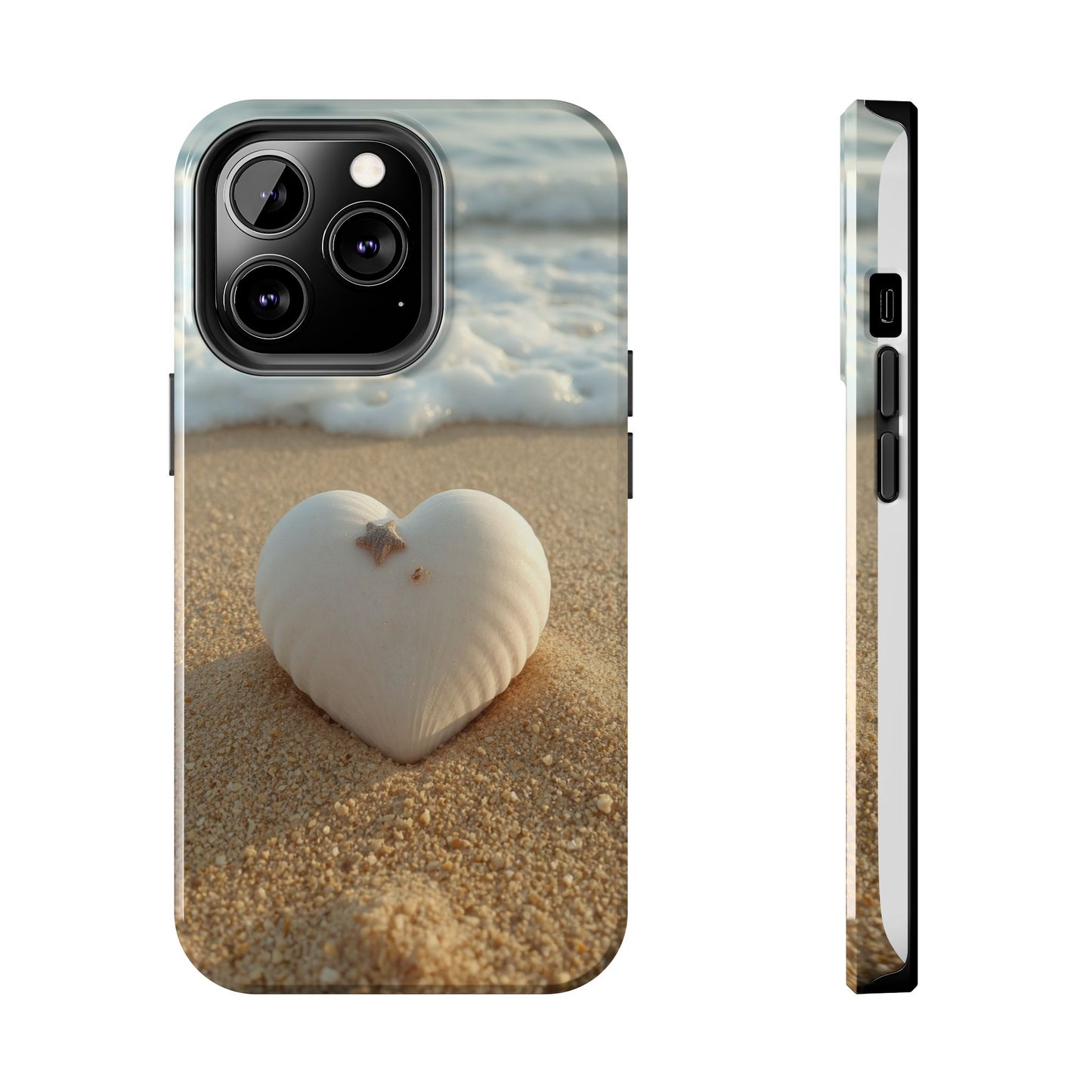 Heart Seashell Tough Phone Case for iPhone