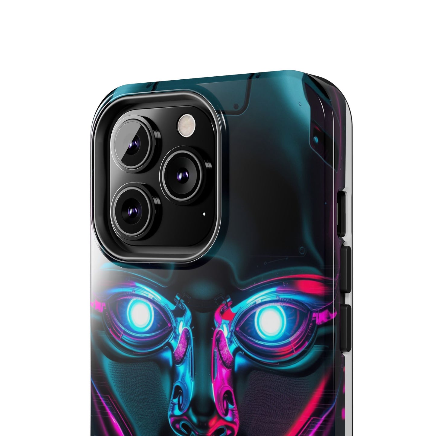 Futuristic Phone Case, Tough Phone Cover, Cyberpunk Style, Robot Design, Gift for Tech Lovers, Unique Phone Accessories