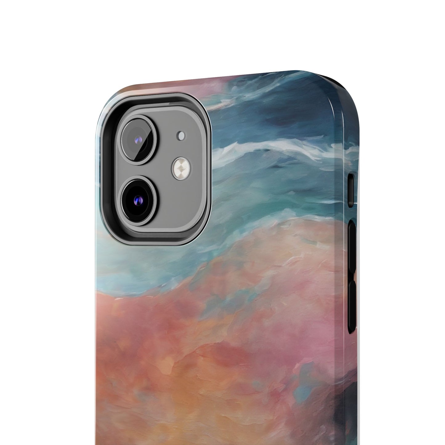 Artistic Painted Sea Tough Phone Case - Abstract Waves Design - for iPhone