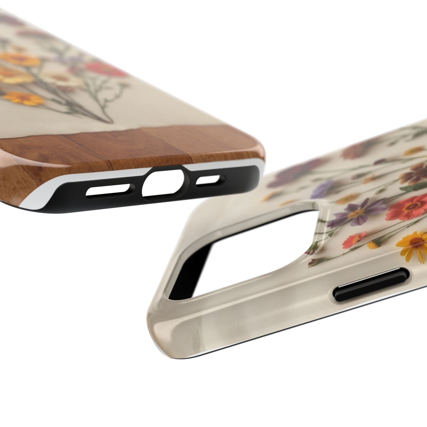 Floral Tough Phone Case - Durable Protection with Nature-Inspired Design