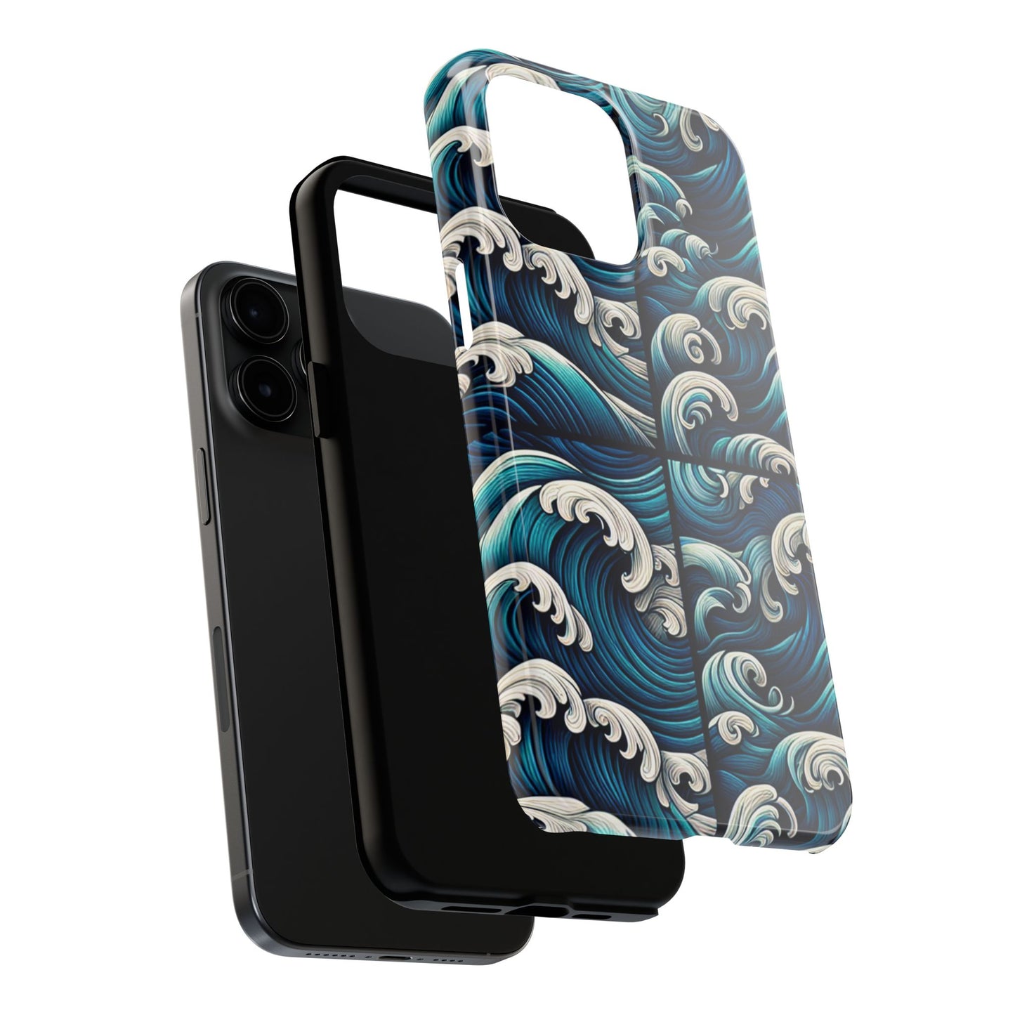 Ocean Waves Tough Phone Case - Durable Protection with Artistic Design - for iPhone