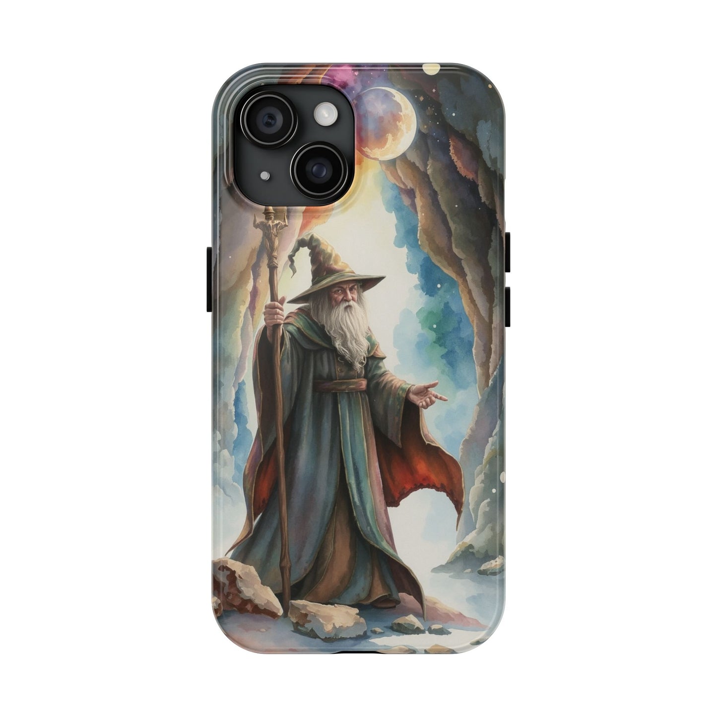 Magical Wizard Phone Case - Tough, Durable Phone Cover for Fantasy Lovers, Geek Gift, Unique Design, Celestial Phone Accessory