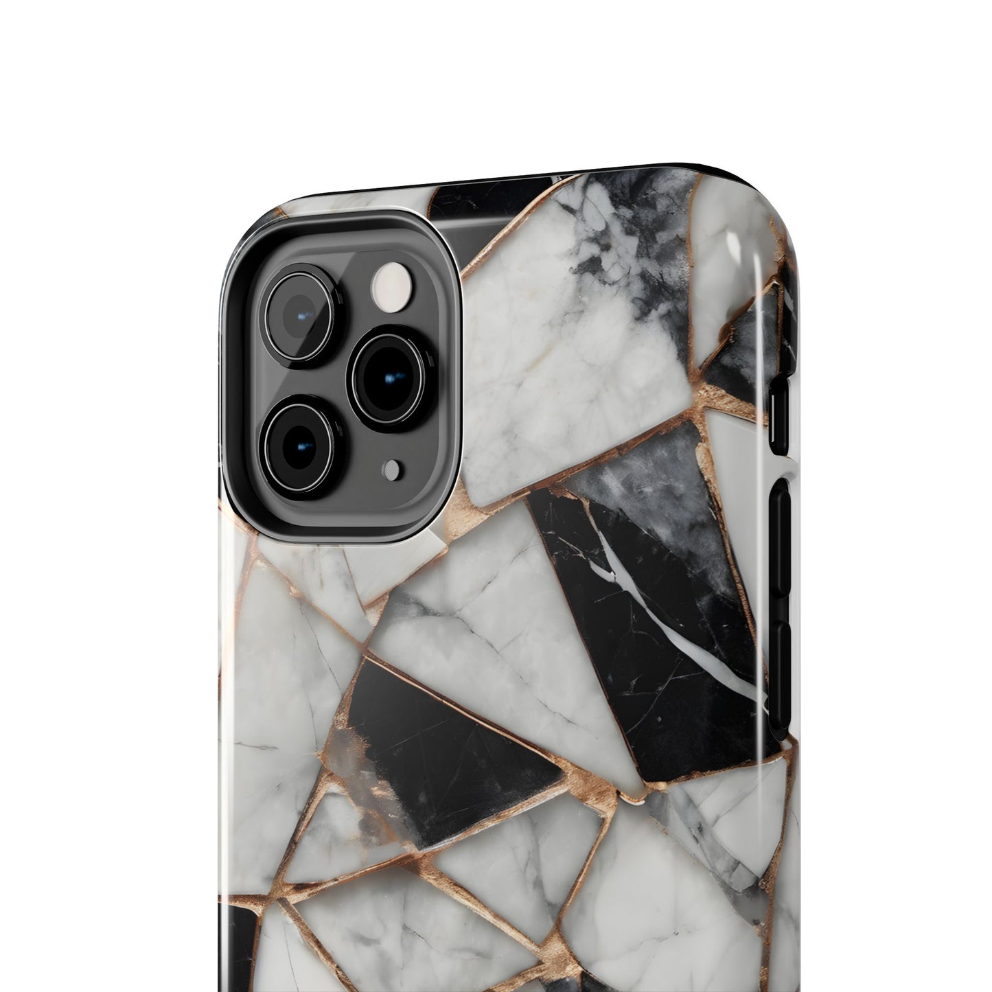 Elegant Marble Tough Phone Case - Stylish Protection for iPhone