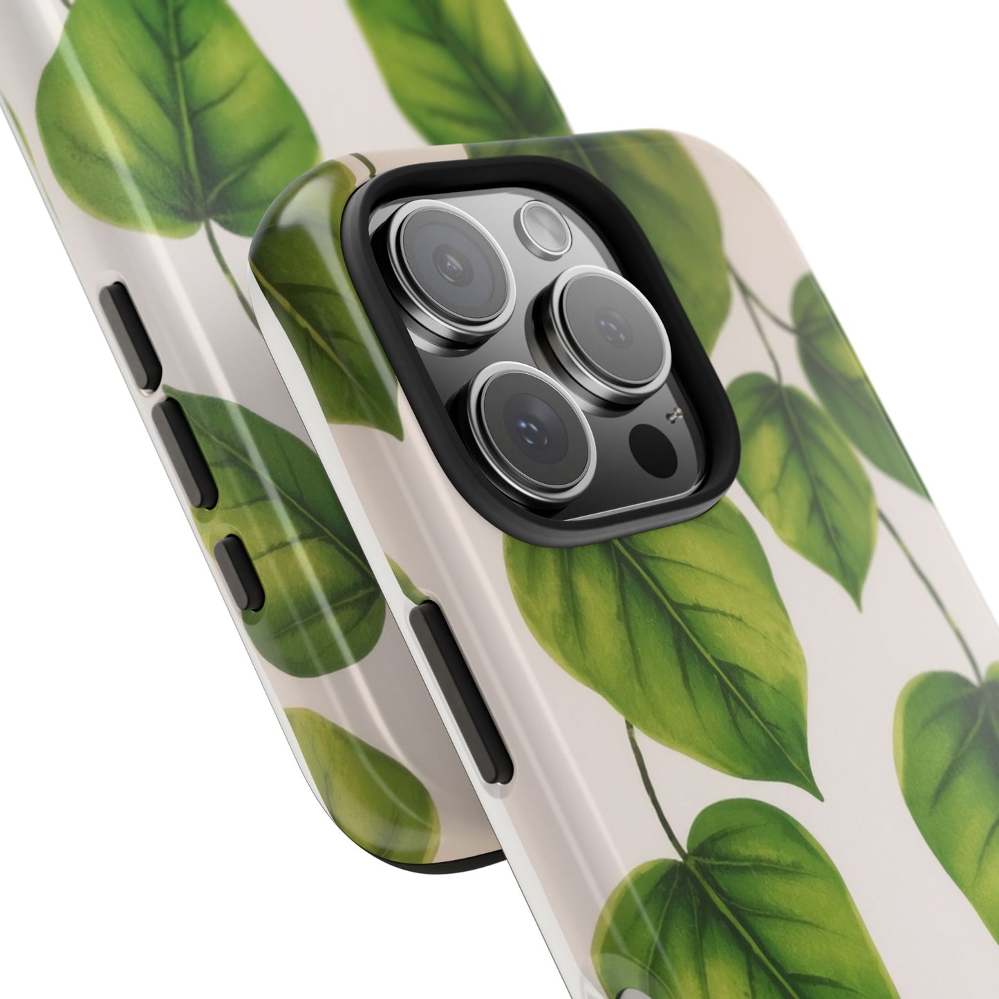 Tough Phone Cases with Green Leaf Design | Eco-Friendly Protection for Nature Lovers