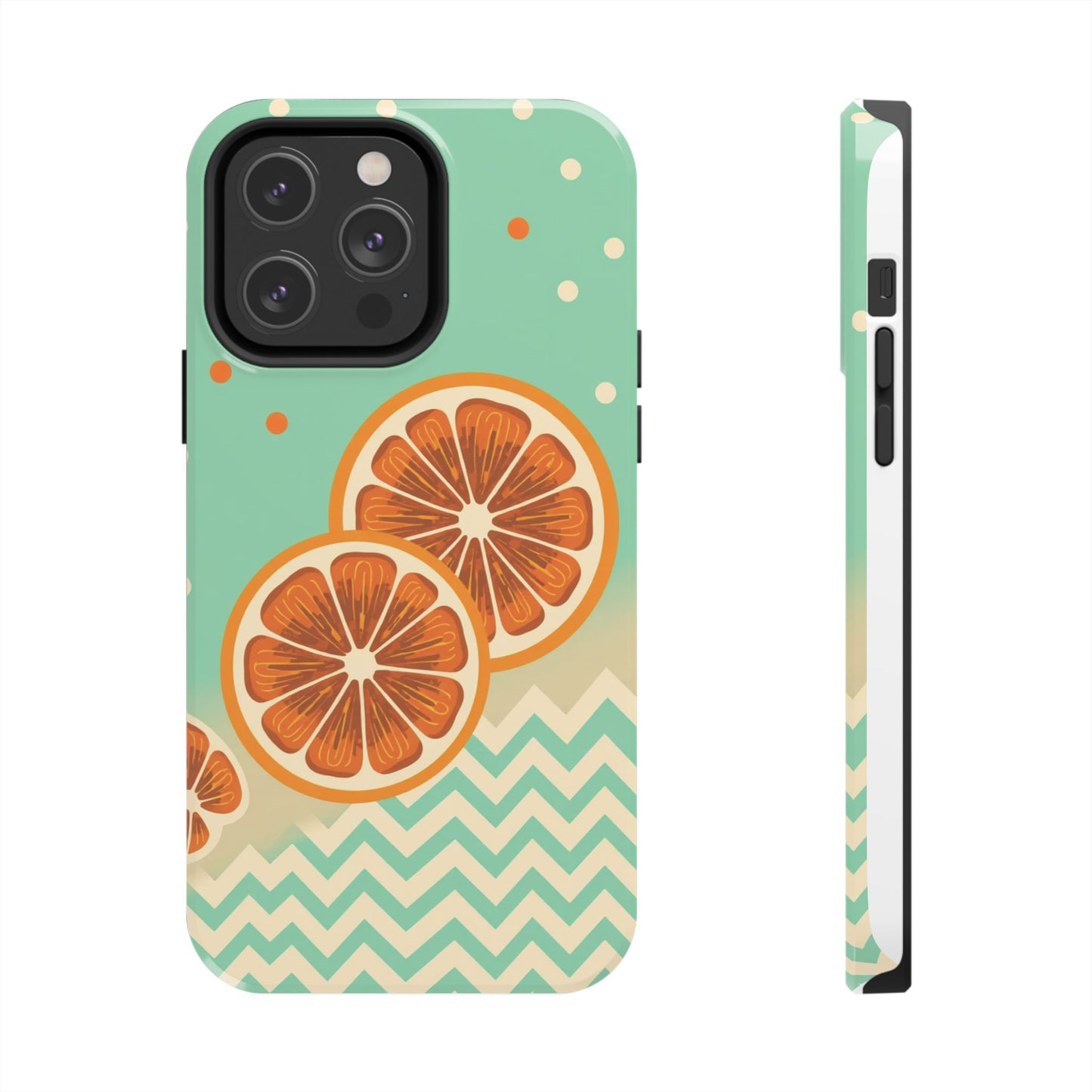 Citrus Vibe Tough Phone Case - Fun Orange Slice Design