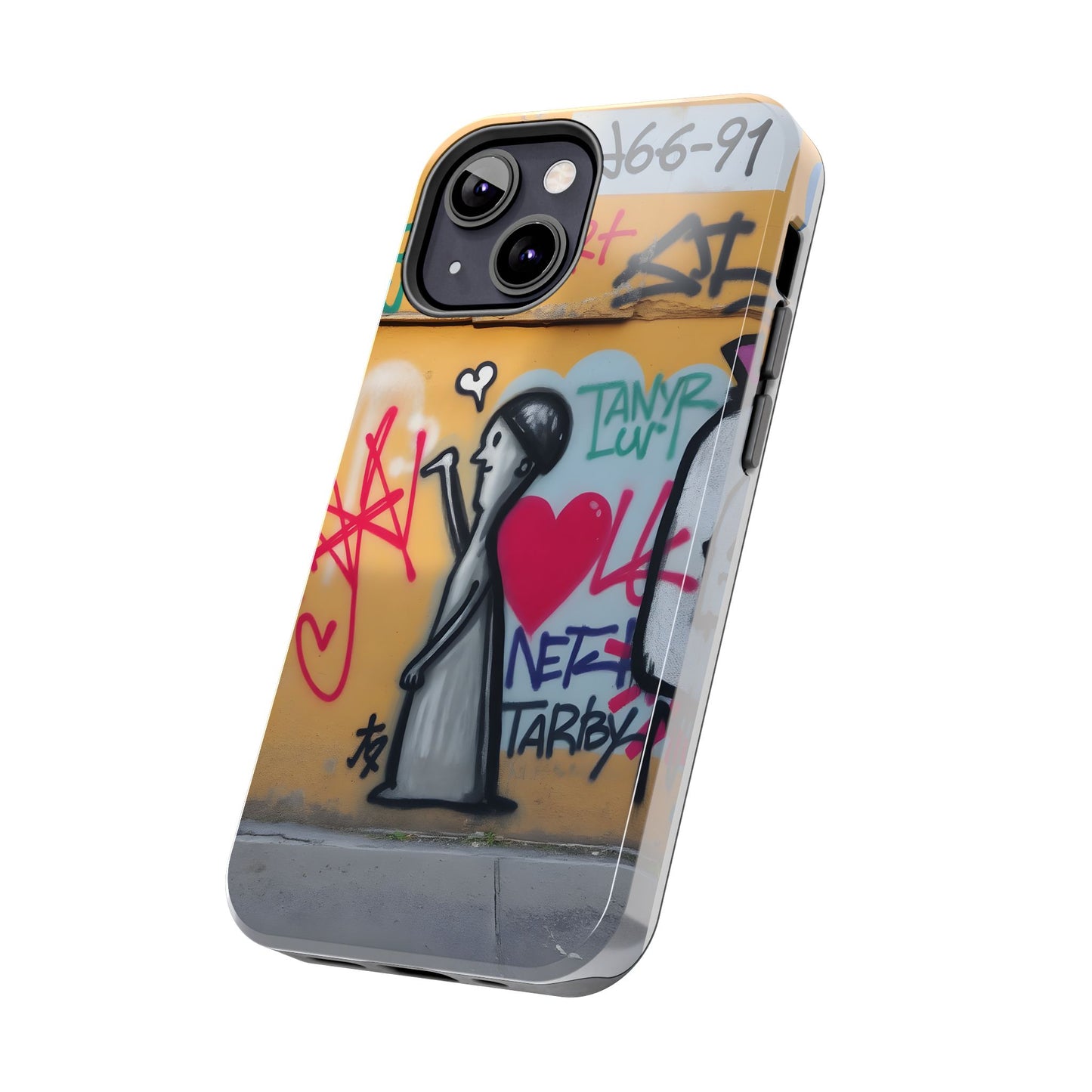 Urban Cupid Graffiti Tough Phone Case - Durable Protection with Street Art Vibe - for iPhone