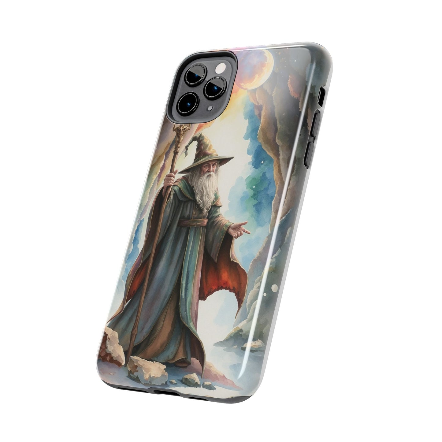 Magical Wizard Phone Case - Tough, Durable Phone Cover for Fantasy Lovers, Geek Gift, Unique Design, Celestial Phone Accessory