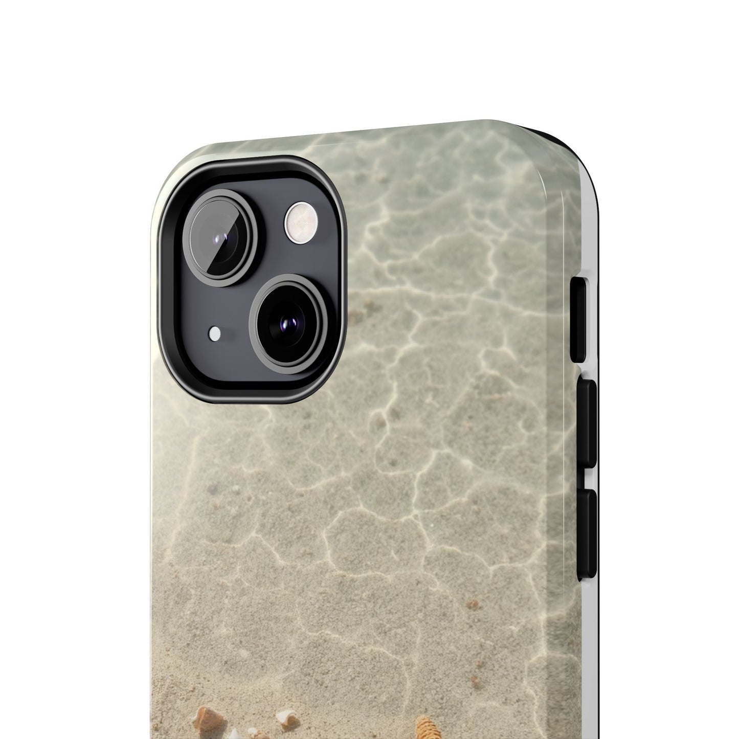 Beach-Inspired Tough Phone Case with Starfish and Seashell Design