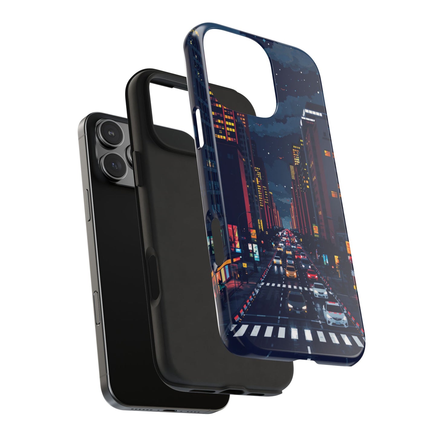 Urban Nightlife Tough Phone Case - Durable & Stylish Protection