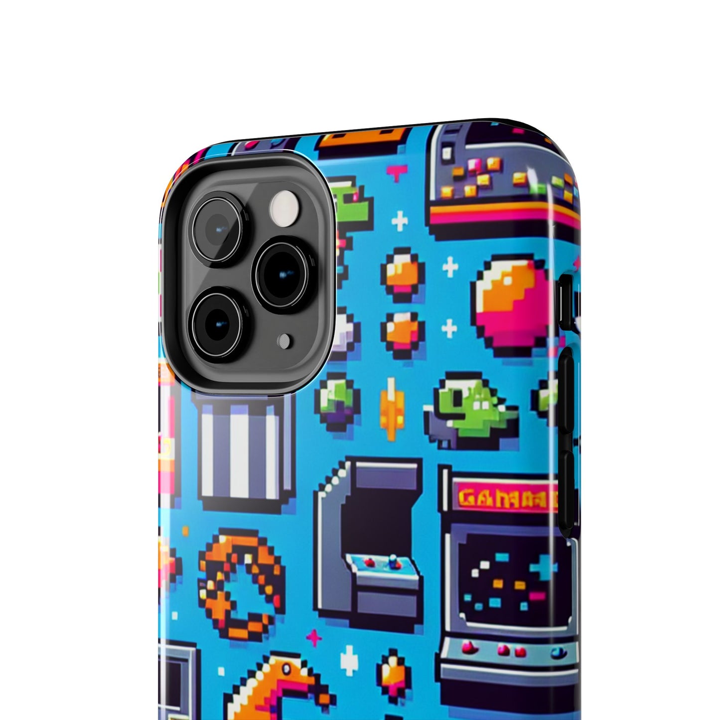 Retro Gaming Tough Phone Case - Pixel Art Design for Gamers - for iPhone