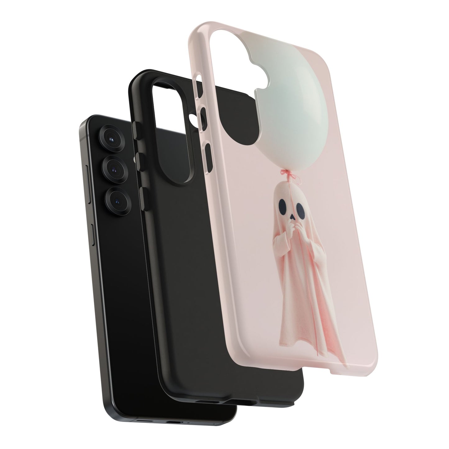 Cute Ghost Phone Case with Balloon - Tough Protection for Spooky Vibes