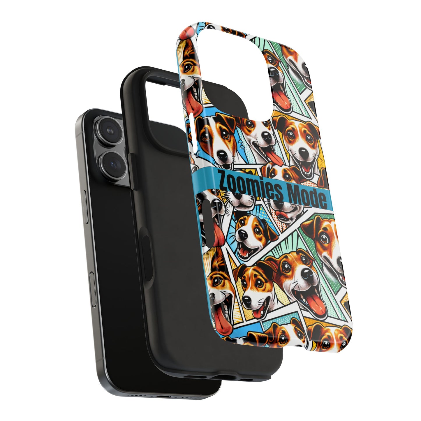Zoomies Mode Jack Russell Tough Phone Case - Fun Dog Design Case for iPhone