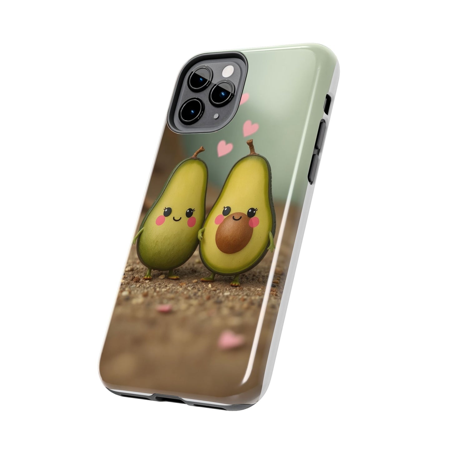 Cute Avocado Phone Case, Funny Tough Case, Quirky Phone Accessory, Gifts for Foodies, Valentine's Day Present