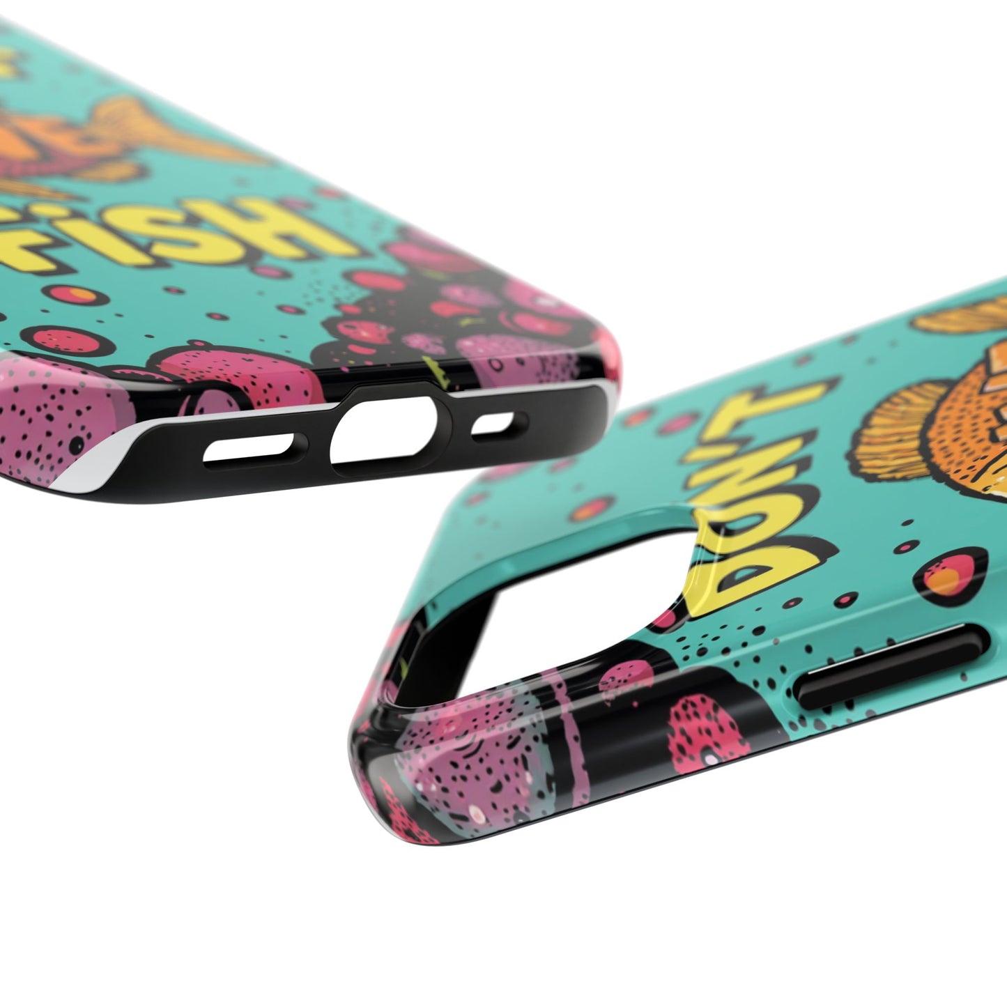 Catchy Fish-Themed Tough Phone Cases, Unique Gift for Fish Lovers, Durable Protection for Phones, Fun Aquatic Design, Ideal for Holidays