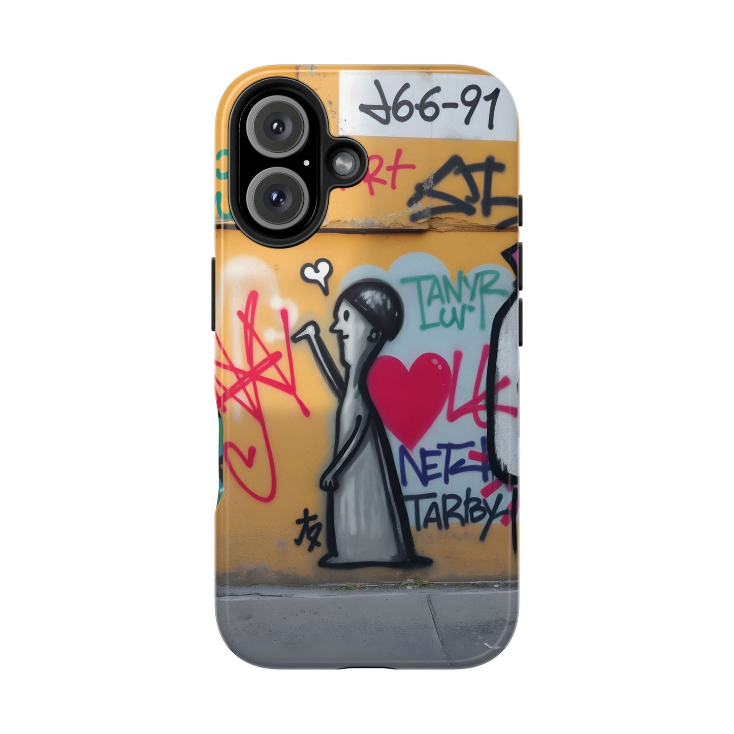 Urban Cupid Graffiti Tough Phone Case - Durable Protection with Street Art Vibe - for iPhone