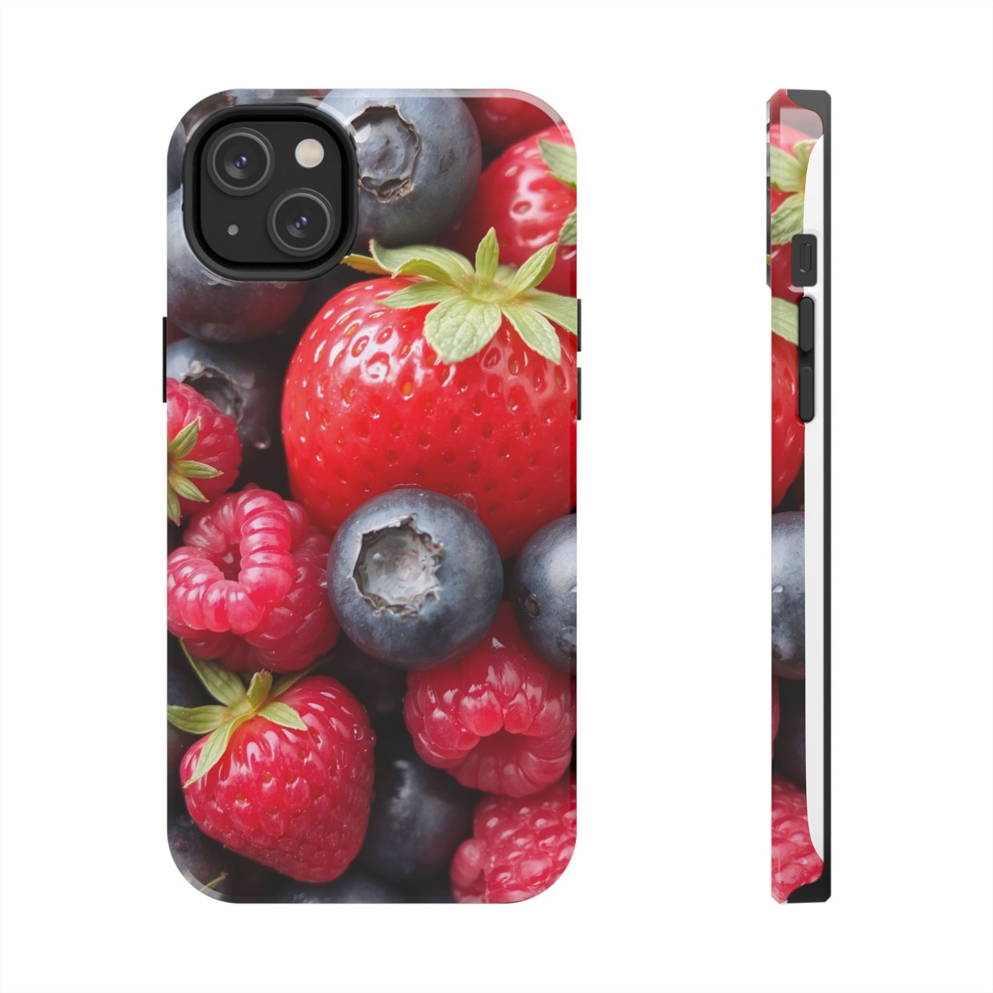 Fruit-Themed Tough Phone Case - Berry Burst Design