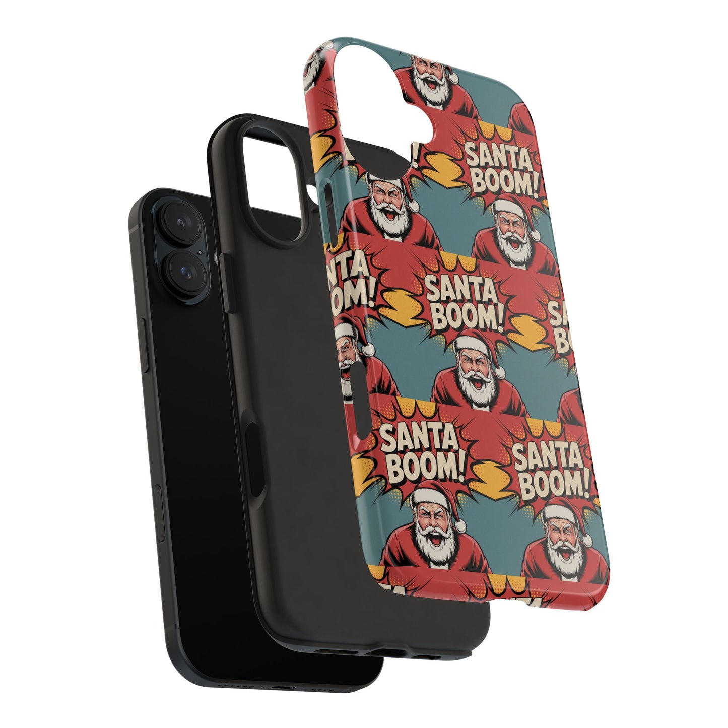 Festive Santa Boom Pattern Tough Phone Case
