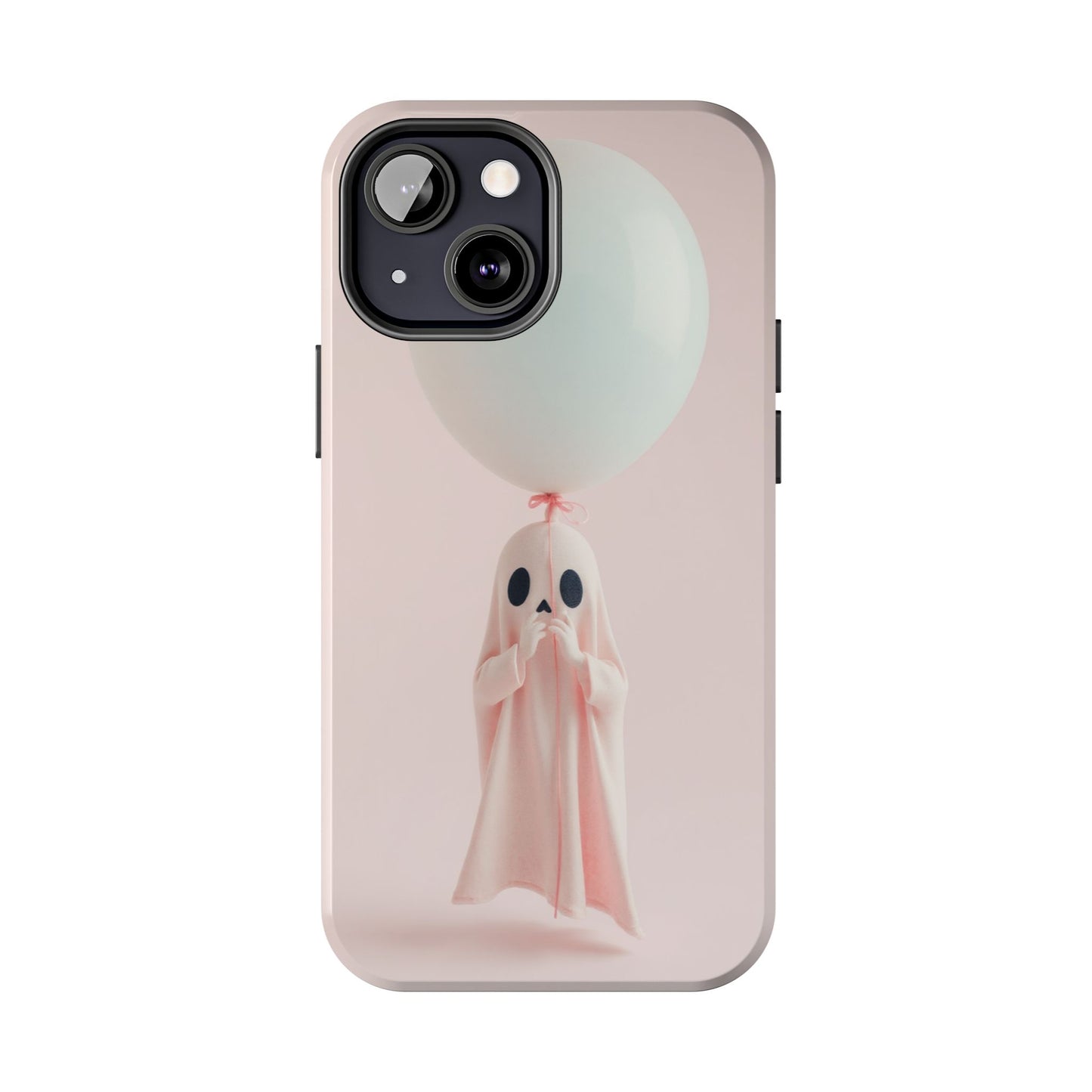 Cute Ghost Phone Case with Balloon - Tough Protection for Spooky Vibes