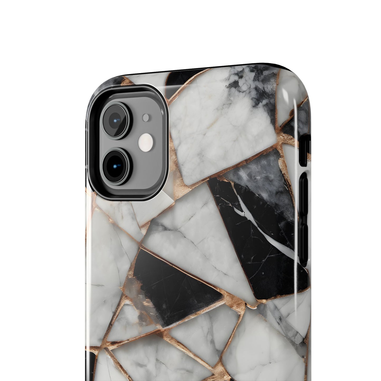 Elegant Marble Tough Phone Case - Stylish Protection for iPhone