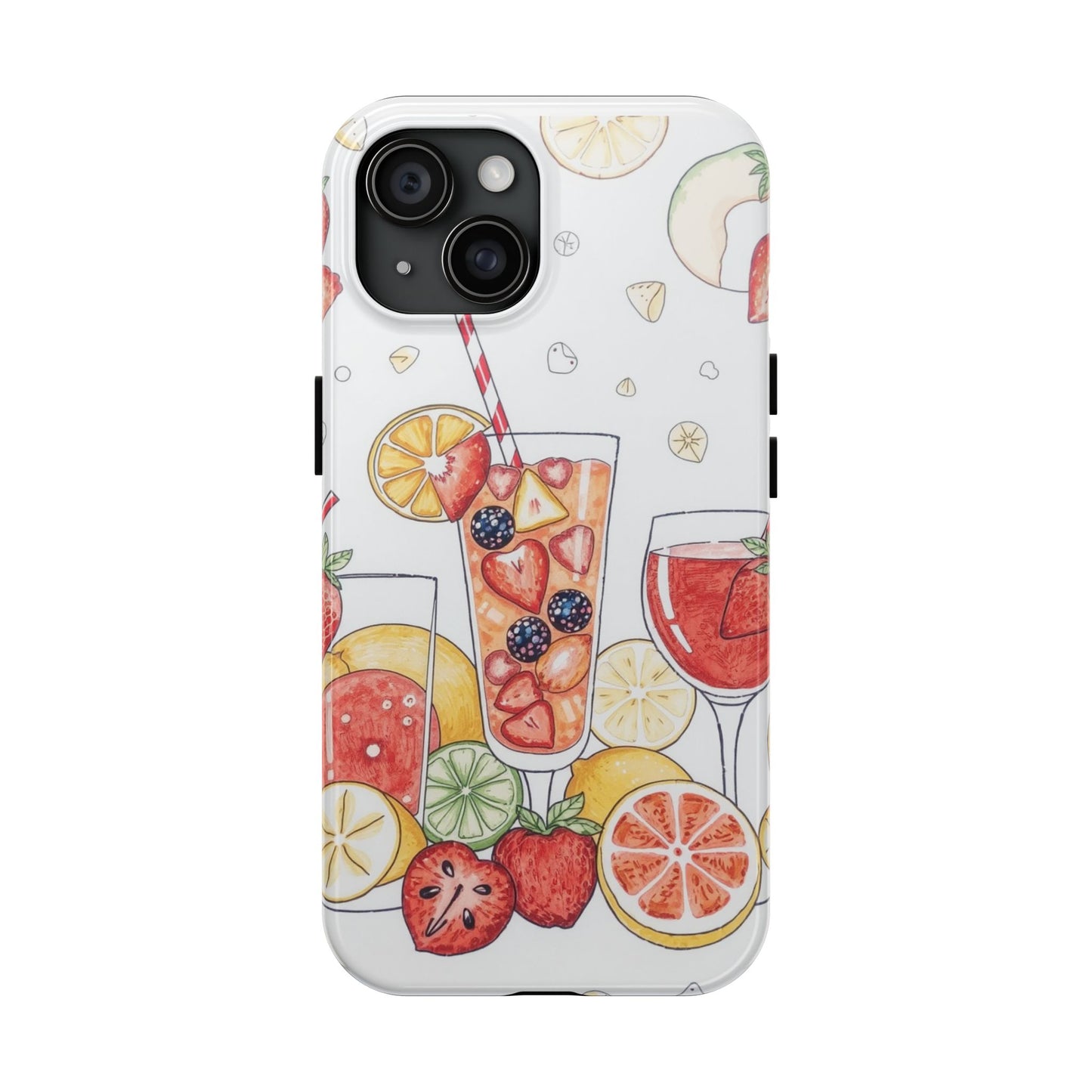 Colorful Fruit Cocktail Tough Phone Case - Perfect for Summer Vibes