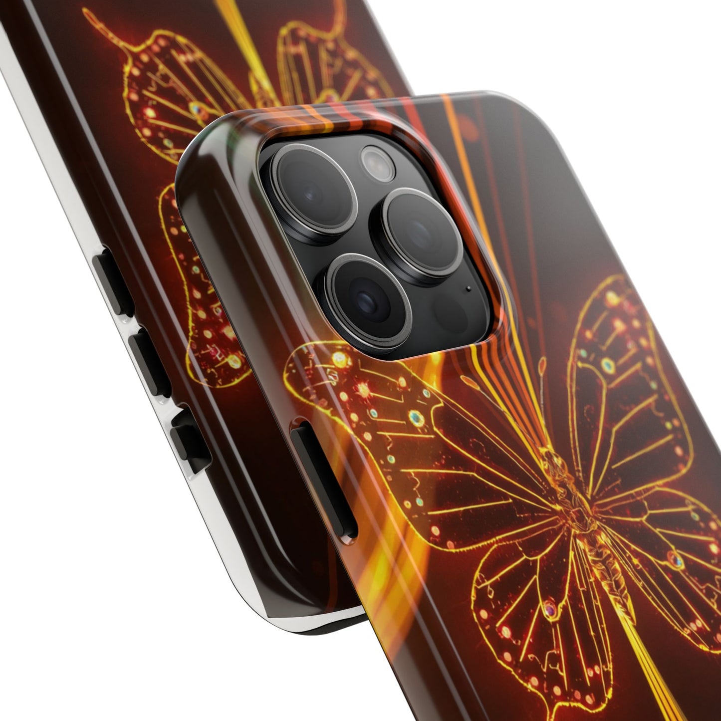 Elegant Butterfly Tough Phone Case - Stylish Protection for Nature Lovers