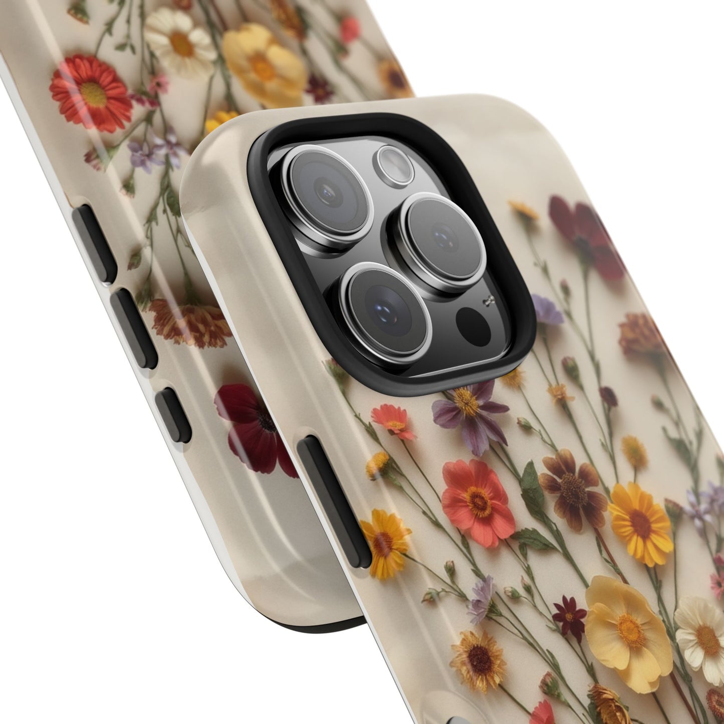 Floral Tough Phone Case - Durable Protection with Nature-Inspired Design