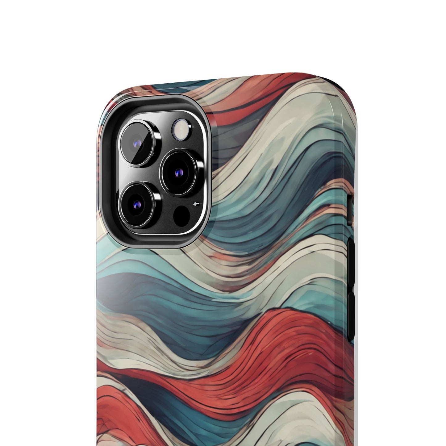 Abstract Waves Tough Phone Case - Stylish & Durable Phone Protection - for iPhone