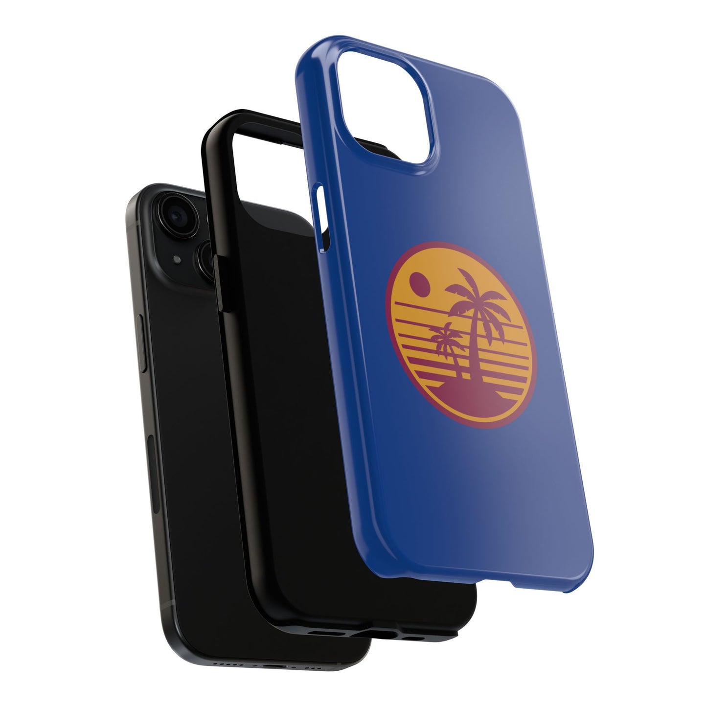 Retro Sunset Tough Phone Case - Vibrant Beach Vibes for Summer Adventures - for iPhone