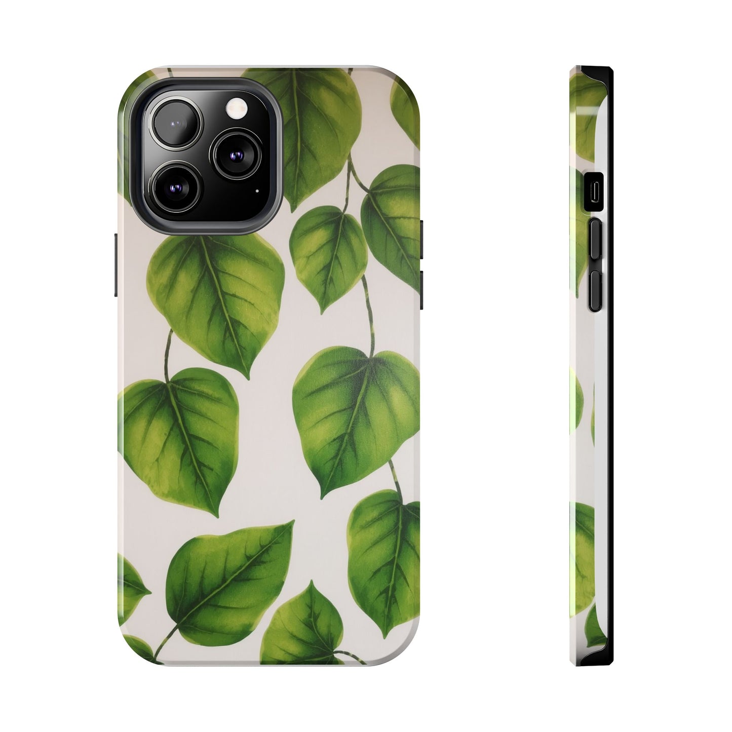 Tough Phone Cases with Green Leaf Design | Eco-Friendly Protection for Nature Lovers