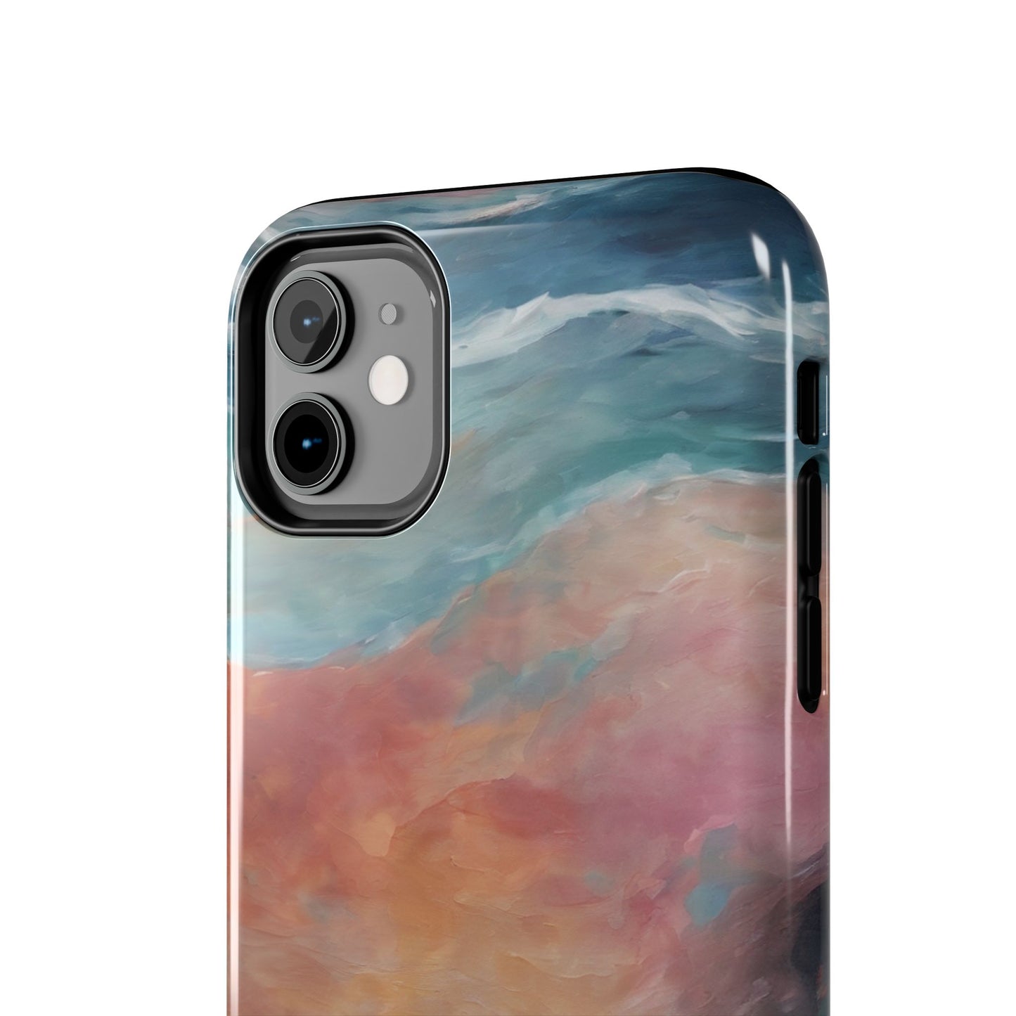 Artistic Painted Sea Tough Phone Case - Abstract Waves Design - for iPhone