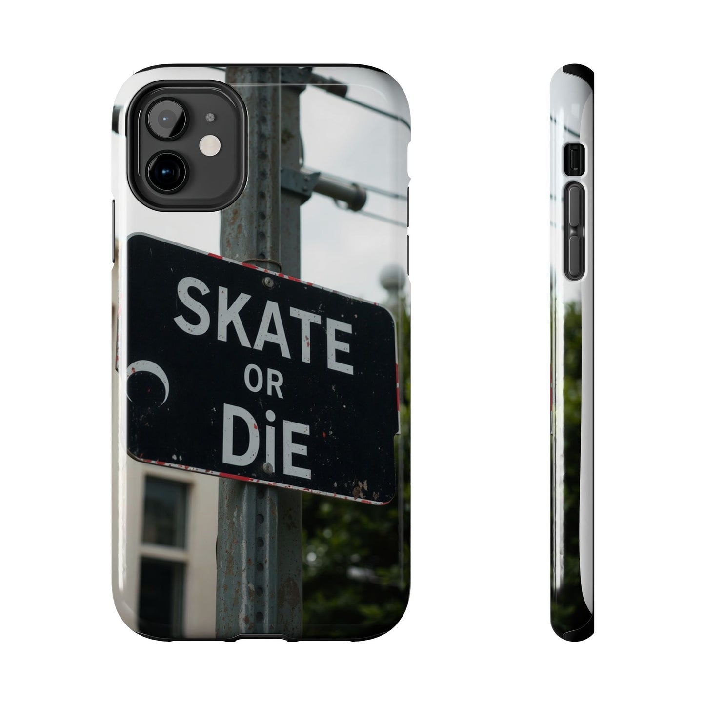 Black Sign Skate or Die Design - Tough Phone Case for iPhone