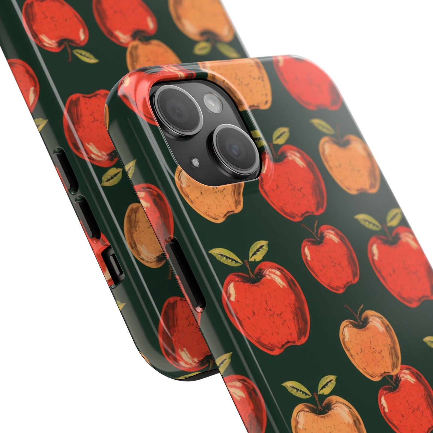 Apple Retro Pattern Tough Phone Case - Durable, Stylish, and Protective for Everyday Use - for iPhone