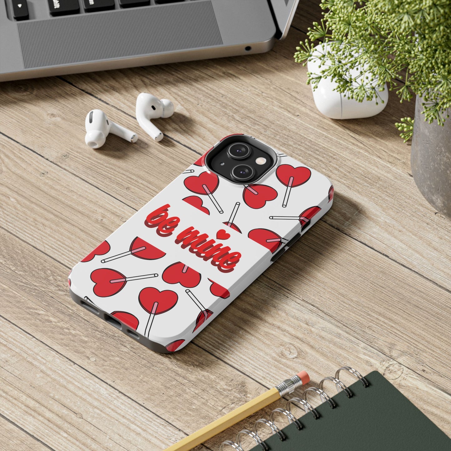 Be Mine Heart Pattern Tough Phone Case - Love Gift - for iPhone
